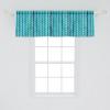 Ambesonne Christmas Window Valance, Tree Branches Spruce Leaves Balls Bells Cones Poinsettia Flowers Mistletoe Berry, Curtain Valance for Kitchen Bedroom Decor with Rod Pocket, 54″ X 18″, Ruby Green(Aqua Blue Turquoise)