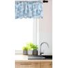 Ambesonne Christmas Window Valance, Tree Branches Spruce Leaves Balls Bells Cones Poinsettia Flowers Mistletoe Berry, Curtain Valance for Kitchen Bedroom Decor with Rod Pocket, 54″ X 18″, Ruby Green(Pale Blue White)