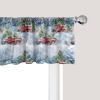 Ambesonne Christmas Window Valance, Tree Branches Spruce Leaves Balls Bells Cones Poinsettia Flowers Mistletoe Berry, Curtain Valance for Kitchen Bedroom Decor with Rod Pocket, 54″ X 18″, Ruby Green(Hot Pink Pale Grey and Green)