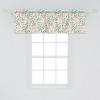 Ambesonne Christmas Window Valance, Tree Branches Spruce Leaves Balls Bells Cones Poinsettia Flowers Mistletoe Berry, Curtain Valance for Kitchen Bedroom Decor with Rod Pocket, 54″ X 18″, Ruby Green(Ivory and Multicolor)