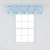 Ambesonne Christmas Window Valance, Tree Branches Spruce Leaves Balls Bells Cones Poinsettia Flowers Mistletoe Berry, Curtain Valance for Kitchen Bedroom Decor with Rod Pocket, 54″ X 18″, Ruby Green(Pale Blue White)