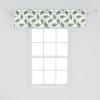 Ambesonne Christmas Window Valance, Tree Branches Spruce Leaves Balls Bells Cones Poinsettia Flowers Mistletoe Berry, Curtain Valance for Kitchen Bedroom Decor with Rod Pocket, 54″ X 18″, Ruby Green(Hunter Green and White)