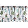 Ambesonne Christmas Window Valance, Tree Branches Spruce Leaves Balls Bells Cones Poinsettia Flowers Mistletoe Berry, Curtain Valance for Kitchen Bedroom Decor with Rod Pocket, 54″ X 18″, Ruby Green(Blue and Green)