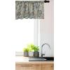 Ambesonne Christmas Window Valance, Tree Branches Spruce Leaves Balls Bells Cones Poinsettia Flowers Mistletoe Berry, Curtain Valance for Kitchen Bedroom Decor with Rod Pocket, 54″ X 18″, Ruby Green(Blue Cream)
