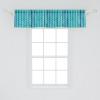 Ambesonne Christmas Window Valance, Tree Branches Spruce Leaves Balls Bells Cones Poinsettia Flowers Mistletoe Berry, Curtain Valance for Kitchen Bedroom Decor with Rod Pocket, 54″ X 18″, Ruby Green(Aqua Blue Turquoise)