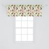 Ambesonne Christmas Window Valance, Tree Branches Spruce Leaves Balls Bells Cones Poinsettia Flowers Mistletoe Berry, Curtain Valance for Kitchen Bedroom Decor with Rod Pocket, 54″ X 18″, Ruby Green(Dark Coral Teal Blue Grey)
