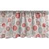 Ambesonne Christmas Window Valance, Tree Branches Spruce Leaves Balls Bells Cones Poinsettia Flowers Mistletoe Berry, Curtain Valance for Kitchen Bedroom Decor with Rod Pocket, 54″ X 18″, Ruby Green(Ruby Pale Grey)