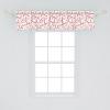 Ambesonne Christmas Window Valance, Tree Branches Spruce Leaves Balls Bells Cones Poinsettia Flowers Mistletoe Berry, Curtain Valance for Kitchen Bedroom Decor with Rod Pocket, 54″ X 18″, Ruby Green(Vermilion White)