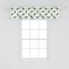 Ambesonne Christmas Window Valance, Tree Branches Spruce Leaves Balls Bells Cones Poinsettia Flowers Mistletoe Berry, Curtain Valance for Kitchen Bedroom Decor with Rod Pocket, 54″ X 18″, Ruby Green(Hunter Green and White)