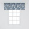 Ambesonne Christmas Window Valance, Tree Branches Spruce Leaves Balls Bells Cones Poinsettia Flowers Mistletoe Berry, Curtain Valance for Kitchen Bedroom Decor with Rod Pocket, 54″ X 18″, Ruby Green(Blue Grey Pale Taupe)