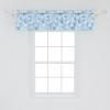 Ambesonne Christmas Window Valance, Tree Branches Spruce Leaves Balls Bells Cones Poinsettia Flowers Mistletoe Berry, Curtain Valance for Kitchen Bedroom Decor with Rod Pocket, 54″ X 18″, Ruby Green(Pale Blue White)