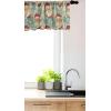 Ambesonne Christmas Window Valance, Tree Branches Spruce Leaves Balls Bells Cones Poinsettia Flowers Mistletoe Berry, Curtain Valance for Kitchen Bedroom Decor with Rod Pocket, 54″ X 18″, Ruby Green(Dark Pink Pale Blue)