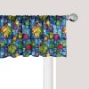 Ambesonne Christmas Window Valance, Tree Branches Spruce Leaves Balls Bells Cones Poinsettia Flowers Mistletoe Berry, Curtain Valance for Kitchen Bedroom Decor with Rod Pocket, 54″ X 18″, Ruby Green(Apple Green and Multicolor)