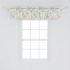 Ambesonne Christmas Window Valance, Tree Branches Spruce Leaves Balls Bells Cones Poinsettia Flowers Mistletoe Berry, Curtain Valance for Kitchen Bedroom Decor with Rod Pocket, 54″ X 18″, Ruby Green(Ivory and Multicolor)