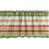Ambesonne Christmas Window Valance, Tree Branches Spruce Leaves Balls Bells Cones Poinsettia Flowers Mistletoe Berry, Curtain Valance for Kitchen Bedroom Decor with Rod Pocket, 54″ X 18″, Ruby Green(Lime Green Yellow Red)