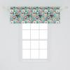 Ambesonne Cinco de Mayo Kitchen Curtains, Mexican Serape Colorful Stripes Vertical Lines Latino Design Illustration, Window Drapes 2 Panel Set for Kitchen Cafe Decor, 55″ x 39″, Red Green(Seafoam Vermilion Green)
