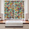 Ambesonne Cinco de Mayo Kitchen Curtains, Mexican Serape Colorful Stripes Vertical Lines Latino Design Illustration, Window Drapes 2 Panel Set for Kitchen Cafe Decor, 55″ x 39″, Red Green(Blue and Cream)