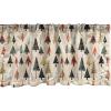 Ambesonne Cinco de Mayo Kitchen Curtains, Mexican Serape Colorful Stripes Vertical Lines Latino Design Illustration, Window Drapes 2 Panel Set for Kitchen Cafe Decor, 55″ x 39″, Red Green(Beige Forest Green and Coral)