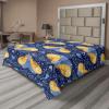 Ambesonne Damask Flat Sheet, Simple Design Neutral Colors Floral Boho Artwork on Darkened Backdrop, Soft Comfortable Top Sheet Decorative Bedding 1 Piece, California King, Charcoal Grey Grey Teal(Dark Lavender Mustard)