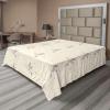 Ambesonne Damask Flat Sheet, Simple Design Neutral Colors Floral Boho Artwork on Darkened Backdrop, Soft Comfortable Top Sheet Decorative Bedding 1 Piece, California King, Charcoal Grey Grey Teal(Cream Pale Grey)