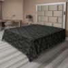 Ambesonne Damask Flat Sheet, Simple Design Neutral Colors Floral Boho Artwork on Darkened Backdrop, Soft Comfortable Top Sheet Decorative Bedding 1 Piece, California King, Charcoal Grey Grey Teal(Charcoal Grey Grey Teal)