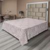 Ambesonne Damask Flat Sheet, Simple Design Neutral Colors Floral Boho Artwork on Darkened Backdrop, Soft Comfortable Top Sheet Decorative Bedding 1 Piece, California King, Charcoal Grey Grey Teal(Pale Purpleblue White)
