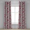 Ambesonne Delicate Roses Grommet Curtain, Retro Themed Garden Scene Flowers Vintage with Neutral Colors, Decorative 2-Panel Window Drapes for Bedroom Living Room, 50″ x 84″, Pale Peach Pale Grey Dust(Lilac Raspberry Dust)