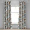 Ambesonne Delicate Roses Grommet Curtain, Retro Themed Garden Scene Flowers Vintage with Neutral Colors, Decorative 2-Panel Window Drapes for Bedroom Living Room, 50″ x 84″, Pale Peach Pale Grey Dust(Caramel Cadet Blue)