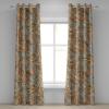 Ambesonne Delicate Roses Grommet Curtain, Retro Themed Garden Scene Flowers Vintage with Neutral Colors, Decorative 2-Panel Window Drapes for Bedroom Living Room, 50″ x 84″, Pale Peach Pale Grey Dust(Dark Orange Pale Green)