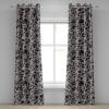 Ambesonne Delicate Roses Grommet Curtain, Retro Themed Garden Scene Flowers Vintage with Neutral Colors, Decorative 2-Panel Window Drapes for Bedroom Living Room, 50″ x 84″, Pale Peach Pale Grey Dust(Pale Mauve Charcoal Grey)