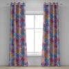 Ambesonne Delicate Roses Grommet Curtain, Retro Themed Garden Scene Flowers Vintage with Neutral Colors, Decorative 2-Panel Window Drapes for Bedroom Living Room, 50″ x 84″, Pale Peach Pale Grey Dust(Violet Deep Sky Blue)