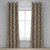 Ambesonne Delicate Roses Grommet Curtain, Retro Themed Garden Scene Flowers Vintage with Neutral Colors, Decorative 2-Panel Window Drapes for Bedroom Living Room, 50″ x 84″, Pale Peach Pale Grey Dust(Sand Brown and Dark Blue Grey)