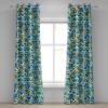 Ambesonne Delicate Roses Grommet Curtain, Retro Themed Garden Scene Flowers Vintage with Neutral Colors, Decorative 2-Panel Window Drapes for Bedroom Living Room, 50″ x 84″, Pale Peach Pale Grey Dust(Sea Green Sky Blue White)
