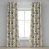 Ambesonne Delicate Roses Grommet Curtain, Retro Themed Garden Scene Flowers Vintage with Neutral Colors, Decorative 2-Panel Window Drapes for Bedroom Living Room, 50″ x 84″, Pale Peach Pale Grey Dust(Pale Peach Pale Grey Dust)