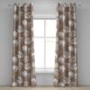 Ambesonne Delicate Roses Grommet Curtain, Retro Themed Garden Scene Flowers Vintage with Neutral Colors, Decorative 2-Panel Window Drapes for Bedroom Living Room, 50″ x 84″, Pale Peach Pale Grey Dust(Pale Taupe White)