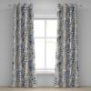 Ambesonne Delicate Roses Grommet Curtain, Retro Themed Garden Scene Flowers Vintage with Neutral Colors, Decorative 2-Panel Window Drapes for Bedroom Living Room, 50″ x 84″, Pale Peach Pale Grey Dust(Dark Ceil Blue Brown)