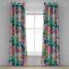 Ambesonne Delicate Roses Grommet Curtain, Retro Themed Garden Scene Flowers Vintage with Neutral Colors, Decorative 2-Panel Window Drapes for Bedroom Living Room, 50″ x 84″, Pale Peach Pale Grey Dust(Fern Green Pastel Pink)