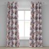 Ambesonne Delicate Roses Grommet Curtain, Retro Themed Garden Scene Flowers Vintage with Neutral Colors, Decorative 2-Panel Window Drapes for Bedroom Living Room, 50″ x 84″, Pale Peach Pale Grey Dust(Mauve Taupe Ruby White)