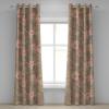 Ambesonne Delicate Roses Grommet Curtain, Retro Themed Garden Scene Flowers Vintage with Neutral Colors, Decorative 2-Panel Window Drapes for Bedroom Living Room, 50″ x 84″, Pale Peach Pale Grey Dust(Pale Yellow Green Coral)