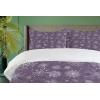 Ambesonne Eggplant Duvet Cover Set, Christmas Inspired Flowers Snowflakes and Swirls in a Violet Delicate Environment, Decorative 3 Piece Bedding Set with 2 Pillow Shams, Queen Size, Violet