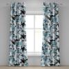 Ambesonne Floral Grommet Curtain, Spring Garden Scene Neutral Colors Delicate Blooming Rose Flowers Print, Decorative 2-Panel Window Drapes for Bedroom Living Room, 50″ x 120″, Slate Brown Cinnamon(Deep Sky Blue Dark Grey)
