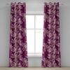 Ambesonne Floral Grommet Curtain, Spring Garden Scene Neutral Colors Delicate Blooming Rose Flowers Print, Decorative 2-Panel Window Drapes for Bedroom Living Room, 50″ x 120″, Slate Brown Cinnamon(Dark Magenta Burgundy)