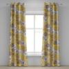 Ambesonne Floral Grommet Curtain, Spring Garden Scene Neutral Colors Delicate Blooming Rose Flowers Print, Decorative 2-Panel Window Drapes for Bedroom Living Room, 50″ x 120″, Slate Brown Cinnamon(Pale Orange White Fawn)