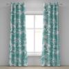 Ambesonne Floral Grommet Curtain, Spring Garden Scene Neutral Colors Delicate Blooming Rose Flowers Print, Decorative 2-Panel Window Drapes for Bedroom Living Room, 50″ x 120″, Slate Brown Cinnamon(Dark Seafoam White)