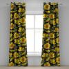 Ambesonne Floral Grommet Curtain, Spring Garden Scene Neutral Colors Delicate Blooming Rose Flowers Print, Decorative 2-Panel Window Drapes for Bedroom Living Room, 50″ x 120″, Slate Brown Cinnamon(Earth Yellow Olive Green)
