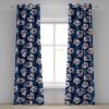 Ambesonne Floral Grommet Curtain, Spring Garden Scene Neutral Colors Delicate Blooming Rose Flowers Print, Decorative 2-Panel Window Drapes for Bedroom Living Room, 50″ x 120″, Slate Brown Cinnamon(Dark Blue Grey Maroon)