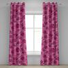 Ambesonne Floral Grommet Curtain, Spring Garden Scene Neutral Colors Delicate Blooming Rose Flowers Print, Decorative 2-Panel Window Drapes for Bedroom Living Room, 50″ x 120″, Slate Brown Cinnamon(Magenta Soft Pink)