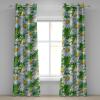 Ambesonne Floral Grommet Curtain, Spring Garden Scene Neutral Colors Delicate Blooming Rose Flowers Print, Decorative 2-Panel Window Drapes for Bedroom Living Room, 50″ x 120″, Slate Brown Cinnamon(Yellow Reseda Green)