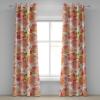 Ambesonne Floral Grommet Curtain, Spring Garden Scene Neutral Colors Delicate Blooming Rose Flowers Print, Decorative 2-Panel Window Drapes for Bedroom Living Room, 50″ x 120″, Slate Brown Cinnamon(Salmon and Fern Green)