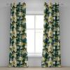 Ambesonne Floral Grommet Curtain, Spring Garden Scene Neutral Colors Delicate Blooming Rose Flowers Print, Decorative 2-Panel Window Drapes for Bedroom Living Room, 50″ x 120″, Slate Brown Cinnamon(Dark Green Earth Yellow)